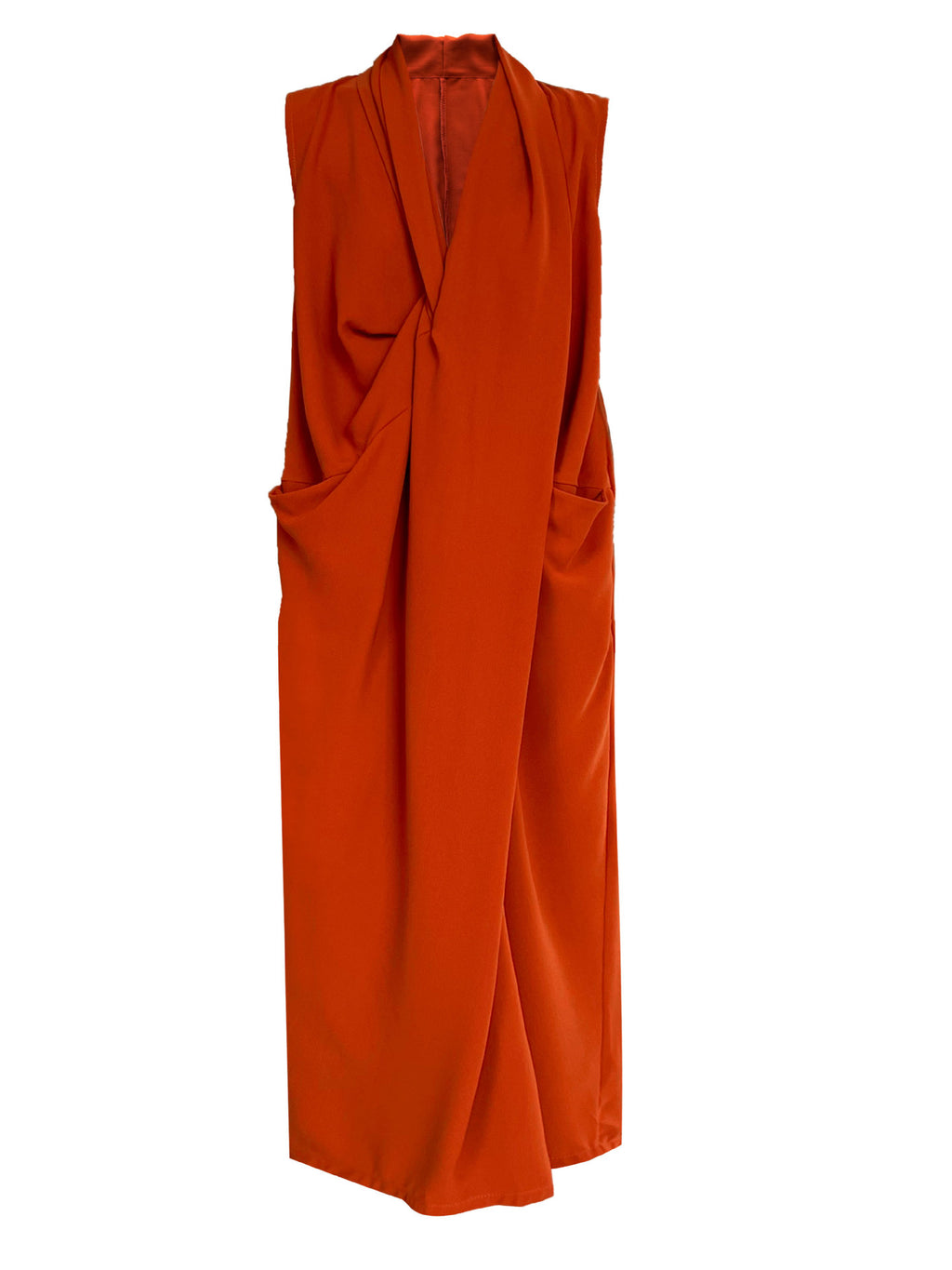 Athena Draped V-Neck Maxi Dress