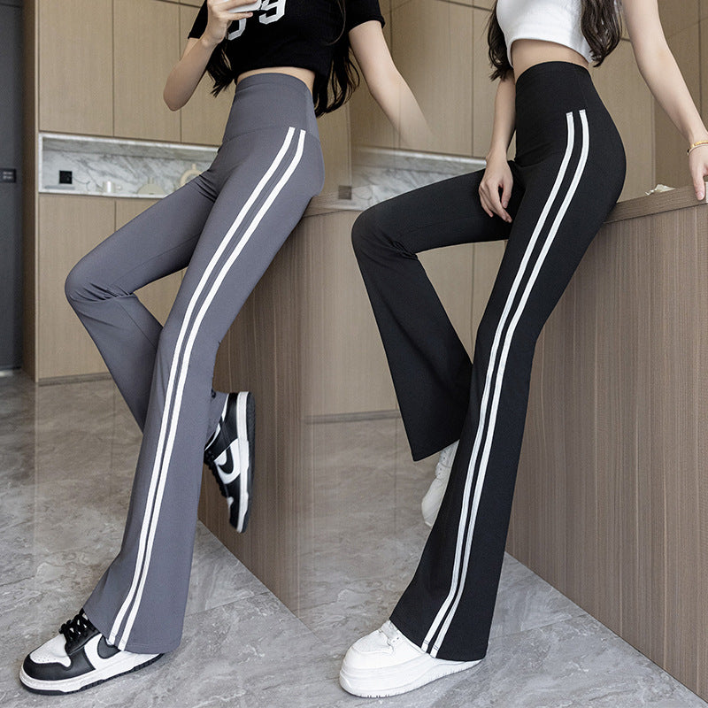 Seraphina High-Waist Striped Flare Pants