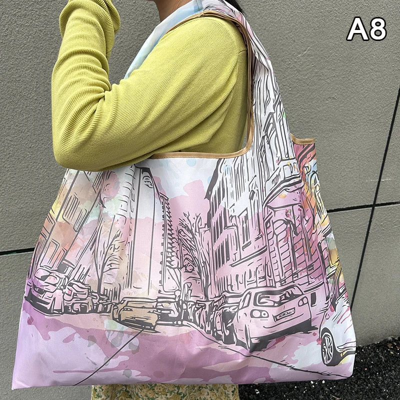 Minimalist Foldable Nylon Tote Bag