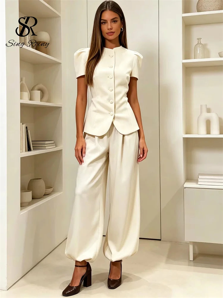 Elegant 2-Piece Wide-Leg Pant Set