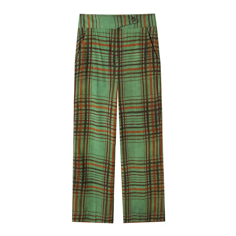 Scarlett Retro Plaid Blazer & Pants Set