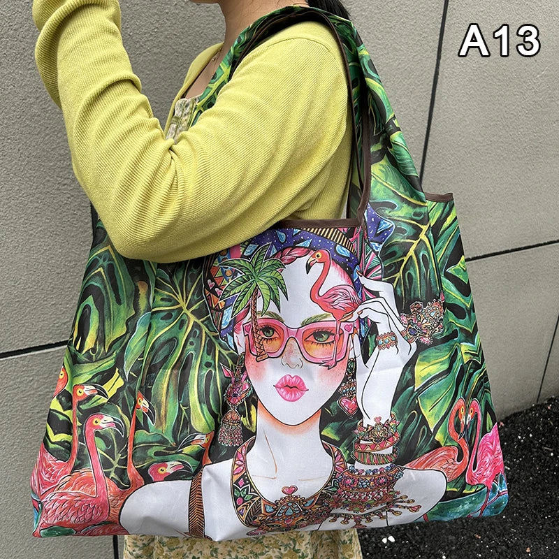 Minimalist Foldable Nylon Tote Bag