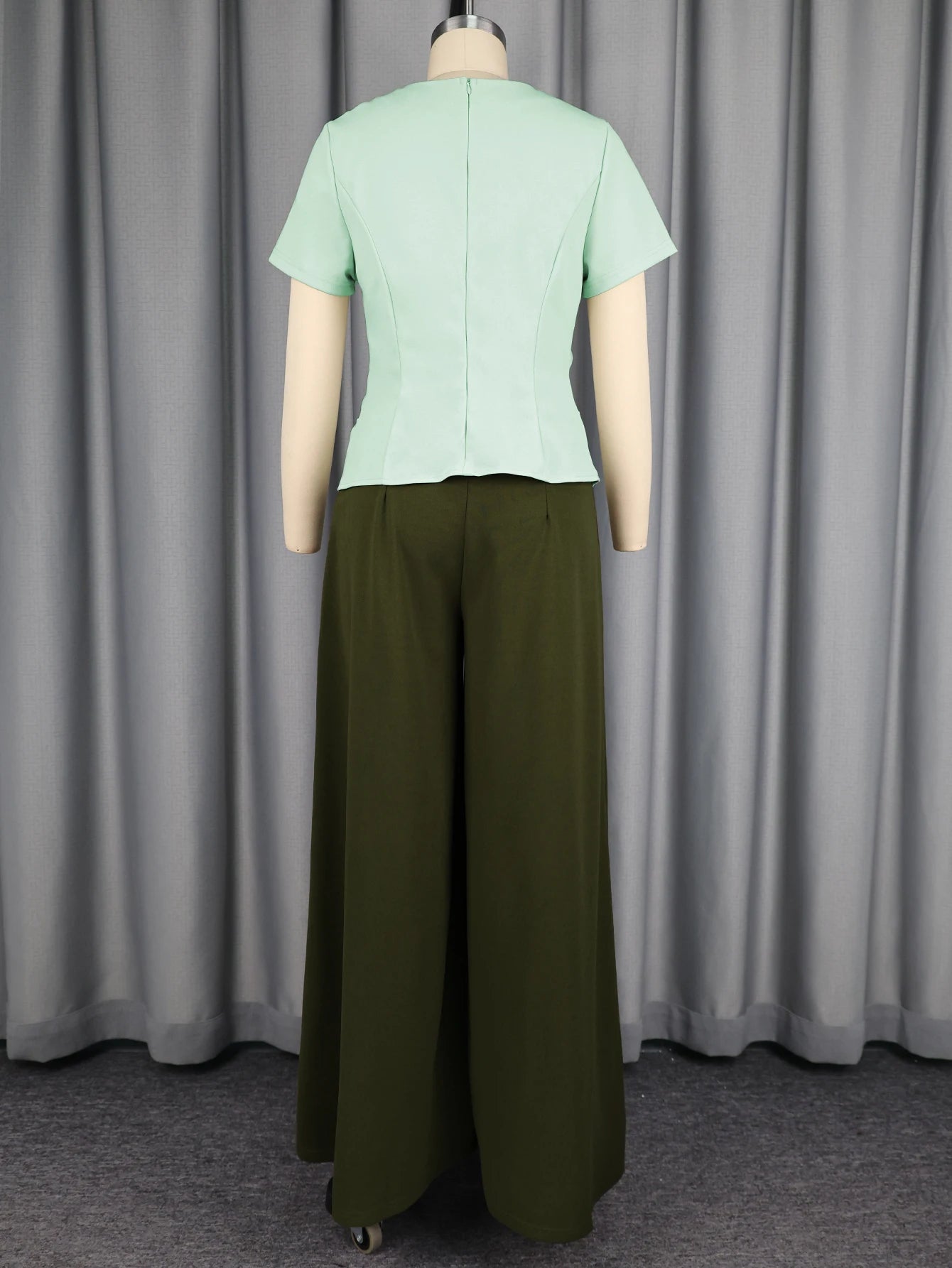 Evelyn Elegant Wide-Leg Two-Piece Set