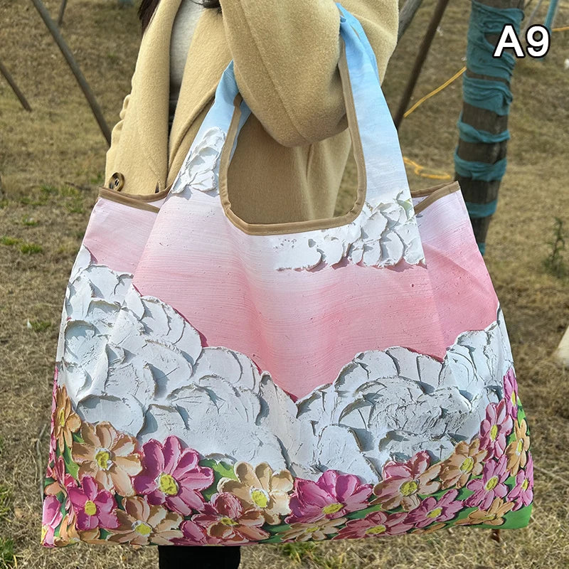 Minimalist Foldable Nylon Tote Bag