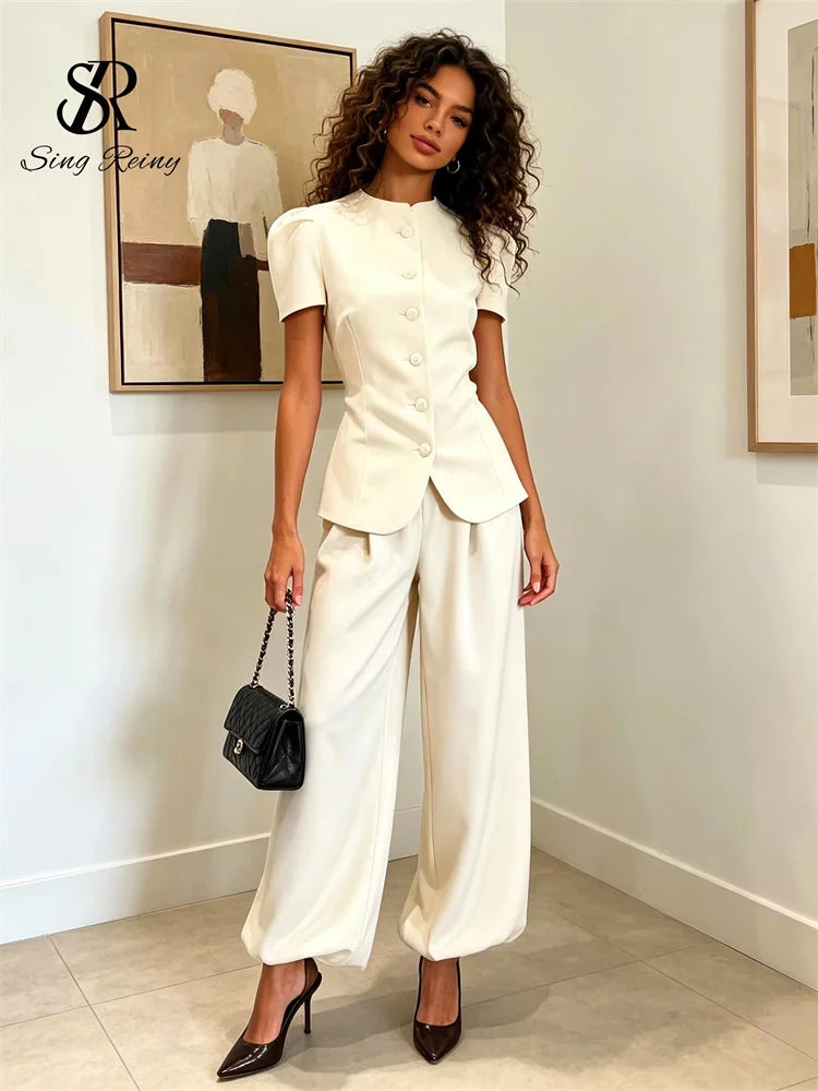 Elegant 2-Piece Wide-Leg Pant Set