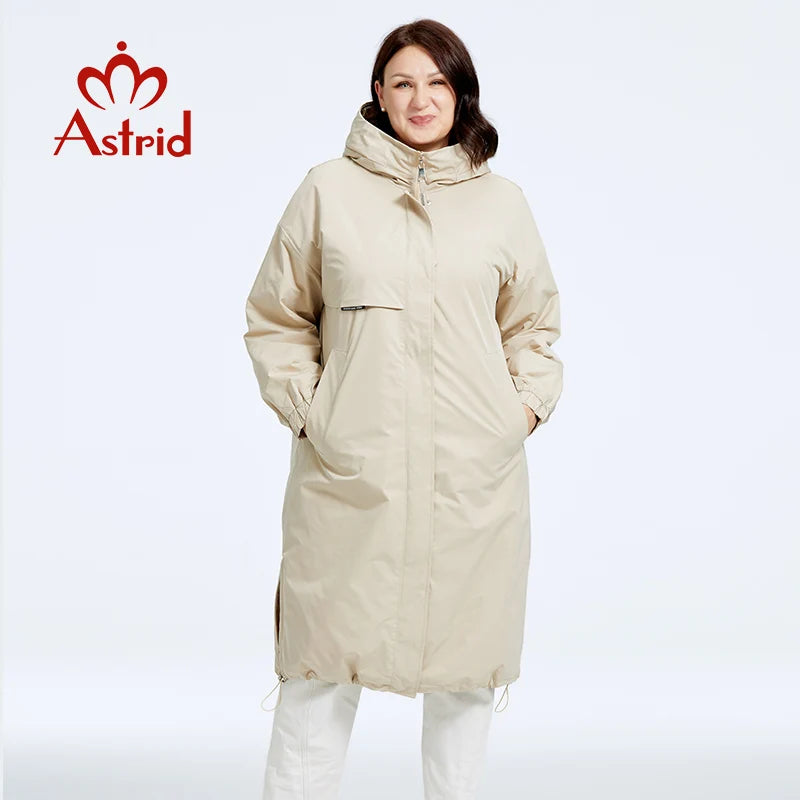 Astrid Hooded Long Parka Coat