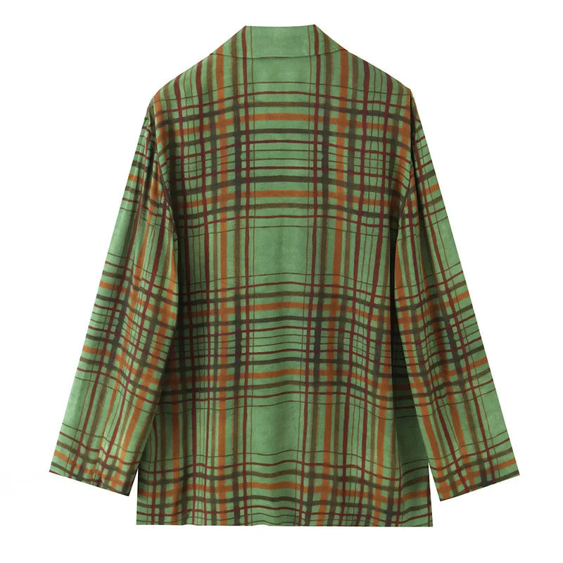 Scarlett Retro Plaid Blazer & Pants Set