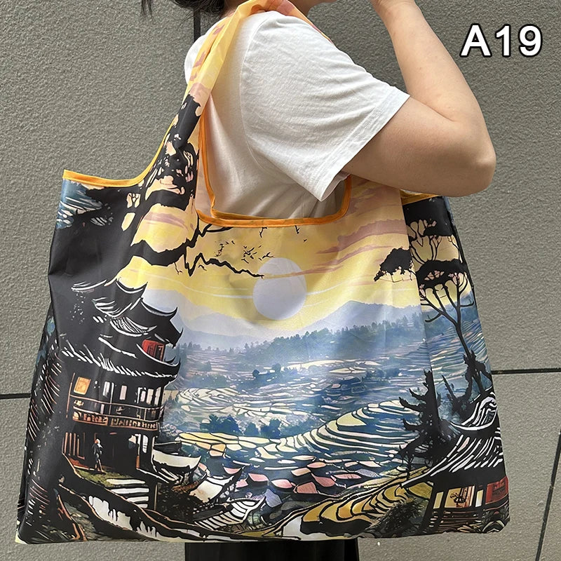 Minimalist Foldable Nylon Tote Bag