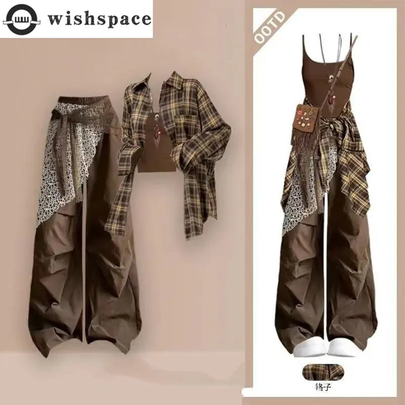 Amara Maillard Plaid Three-Piece Set