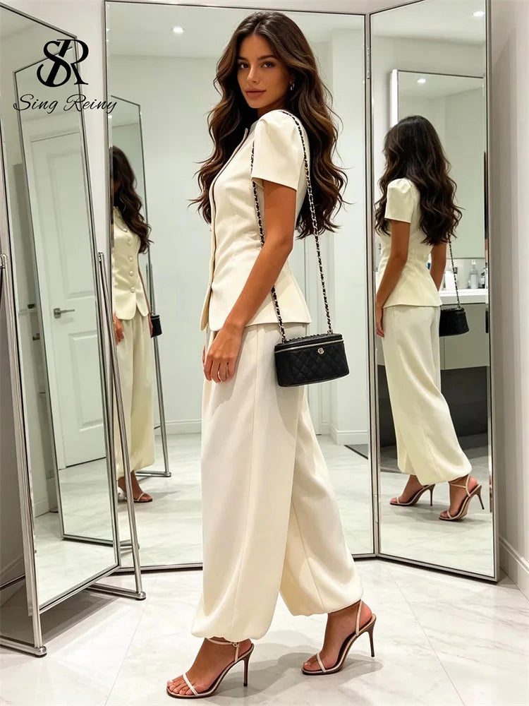 Elegant 2-Piece Wide-Leg Pant Set