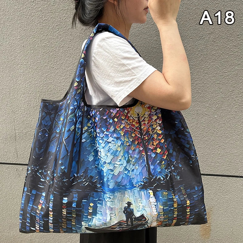 Minimalist Foldable Nylon Tote Bag