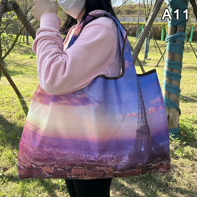 Minimalist Foldable Nylon Tote Bag